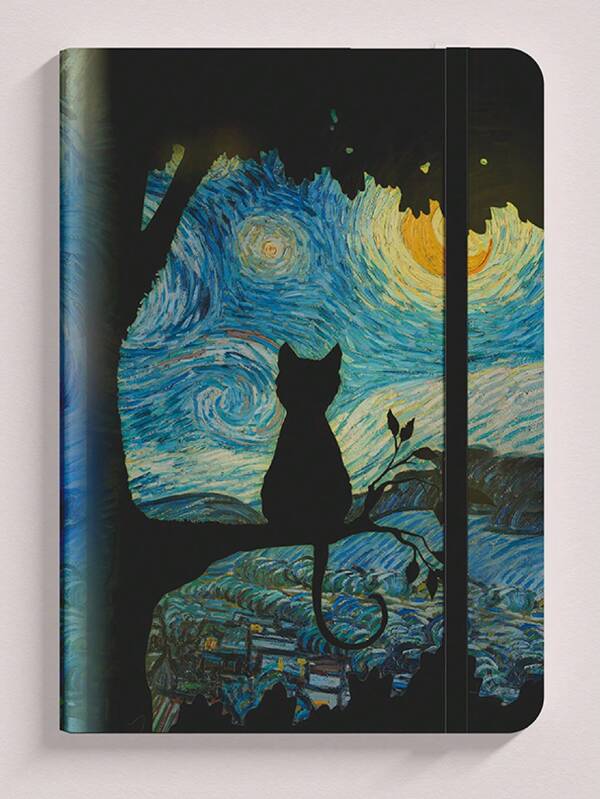 Caderno Sketchbook A5 capa dura caderno de desenho GATOS DA ARTE