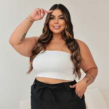 Plus Size Shorts - 黑色 - 查看 4