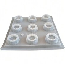 Molde Para Gelatina En Forma de 9 Canastitas - Blanco - Ver 2