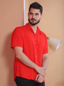 Men Shirts - Red - View 5