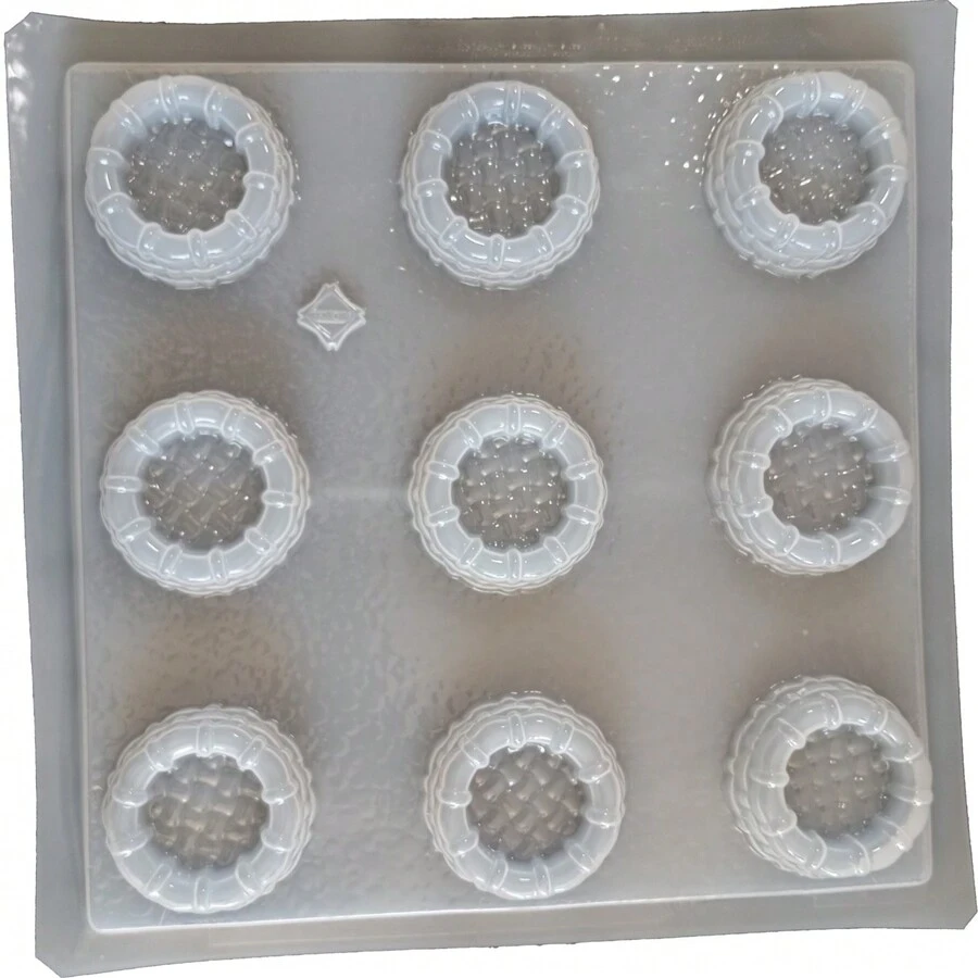 Molde Para Gelatina En Forma de 9 Canastitas - Blanco - Ver 1