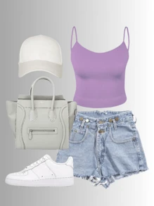 Top tank blusa de mujer canalé de tirantes estampado liso crop básico varios colores - Lila Púrpura - Ver 3
