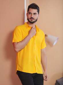 Men Shirts - Yellow - View 5