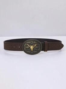 Thắt lưng vải canvas phong cách cao bồi giản dị dành cho nam, thiết kế đơn giản phù hợp với quần jeans - Màu nâu  Mocha - Xem 2