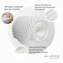 Colchoneta / Sobrecolchón – Con Ondas de Masaje - SILVER EDITION - Blanco - Ver 4
