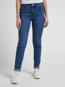 High Rise Skinny. Length 31 Pants Women Clothes - Blue - View 1