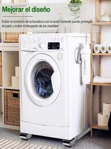 Base con ruedas ajustable para estufa, lavadora, refrigerador - Multicolor - Ver 6