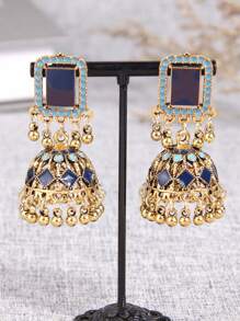 1 đôi Đúng mốt Phong cách Vintage Kết cườm Trái bóng Tuyên bố Hoa tai Đối với phụ nữ - Màu Hồng Tươi - Xem 1