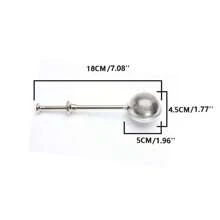 1 Pieza Infusor De Té Estilo Prensa 18/8 De Acero Inoxidable Completo - Plateado - Ver 2