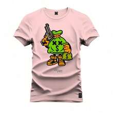 Men T-Shirts - Màu Hồng baby - Xem 1