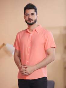 Men Shirts - Coral Pink - View 2