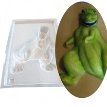 Molde Para Gelatina En Forma de Dinosaurio T-Rex Para Niños - Blanco - Ver 3