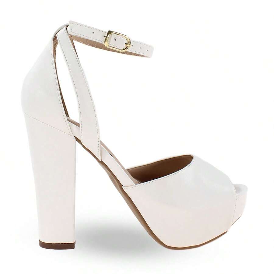 Women Heeled Sandals - White - View 1