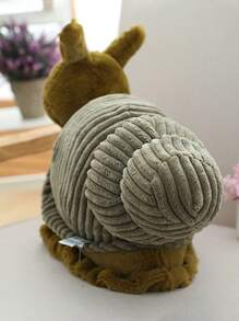 1隻蝸牛毛絨玩具,逼真的蝸牛造型填充動物,適用於臥室裝飾,辦公室,客廳,家居裝飾毛絨手工雕塑,假日禮物 - 棕色 - 查看 3