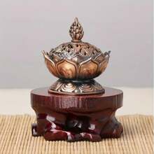 Wooden Tea Pot Holder Stand With Heat-Resistant Pad, Chinese Style Tea Tray For Tea Pot & Cups - Redwood - View 2