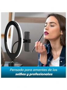 Aro de Luz led con Soporte para Celular y Tripie Ajustable. Bluelander. - Negro - Ver 8