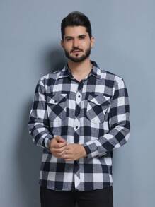 Men Shirts - Navy Blue - View 1