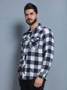 Men Shirts - Navy Blue - View 3
