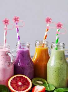 1 nắp ống hút chống bụi bằng silicon có thể tái sử dụng với thiết kế hoa anh đào, phù hợp với ống hút 10mm (không bao gồm ống hút), nhà bếp, quà tặng Giáng sinh - Hồng - Xem 3