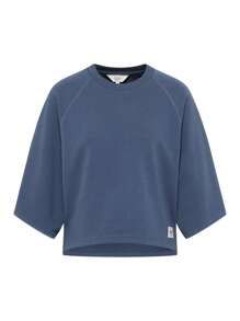 Raglan Sweat In Deep Waters Sweatshirt Grey Sweater Women Clothes - Blue - View 6