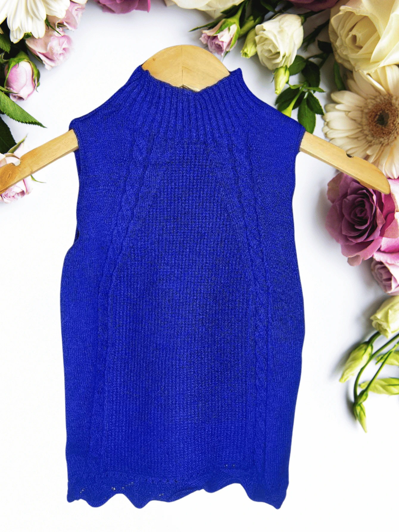 Women Knit Tops - Xanh đậm - Xem 1