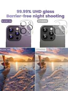 2 包隐私屏幕保护膜适用于 iPhone 15 16 14 13 Pro Max+ 2 包相机镜头保护膜隐私屏幕保护膜，[9H 硬度]-[黑色] - 黑色 - 查看 2