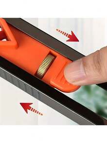 1 Set Woodworking Contour Gauge, With Locking Profile Clasp, Adjustable Curved Measuring Tool For Asymmetric Shapes - Red - View 4