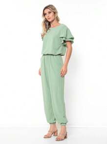 Women Two-Piece Outfits - 薄荷綠 - 查看 1