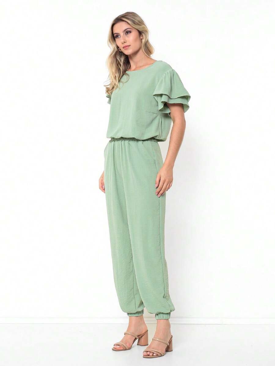 Women Two-Piece Outfits - 薄荷綠 - 查看 1