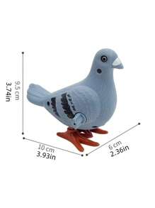 1pc Grey Plastic Cute Jumping Pigeon Toy, Daily Entertainment Toy - Grey - View 2