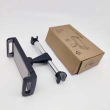 Car Phone Holder, Back Seat Headrest Mount For Entertainment, Compatible With Mobile Phone & Tablet, 360° Rotating - Black - View 1