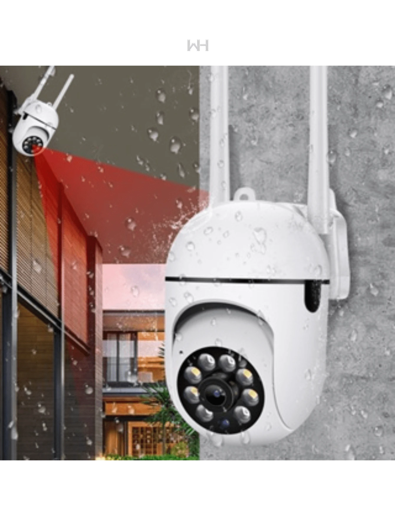 Cámara de Seguridad Exterior, Seguridad para el Hogar, Seguridad de Interiores, Electrónica - Blanco - Ver 1