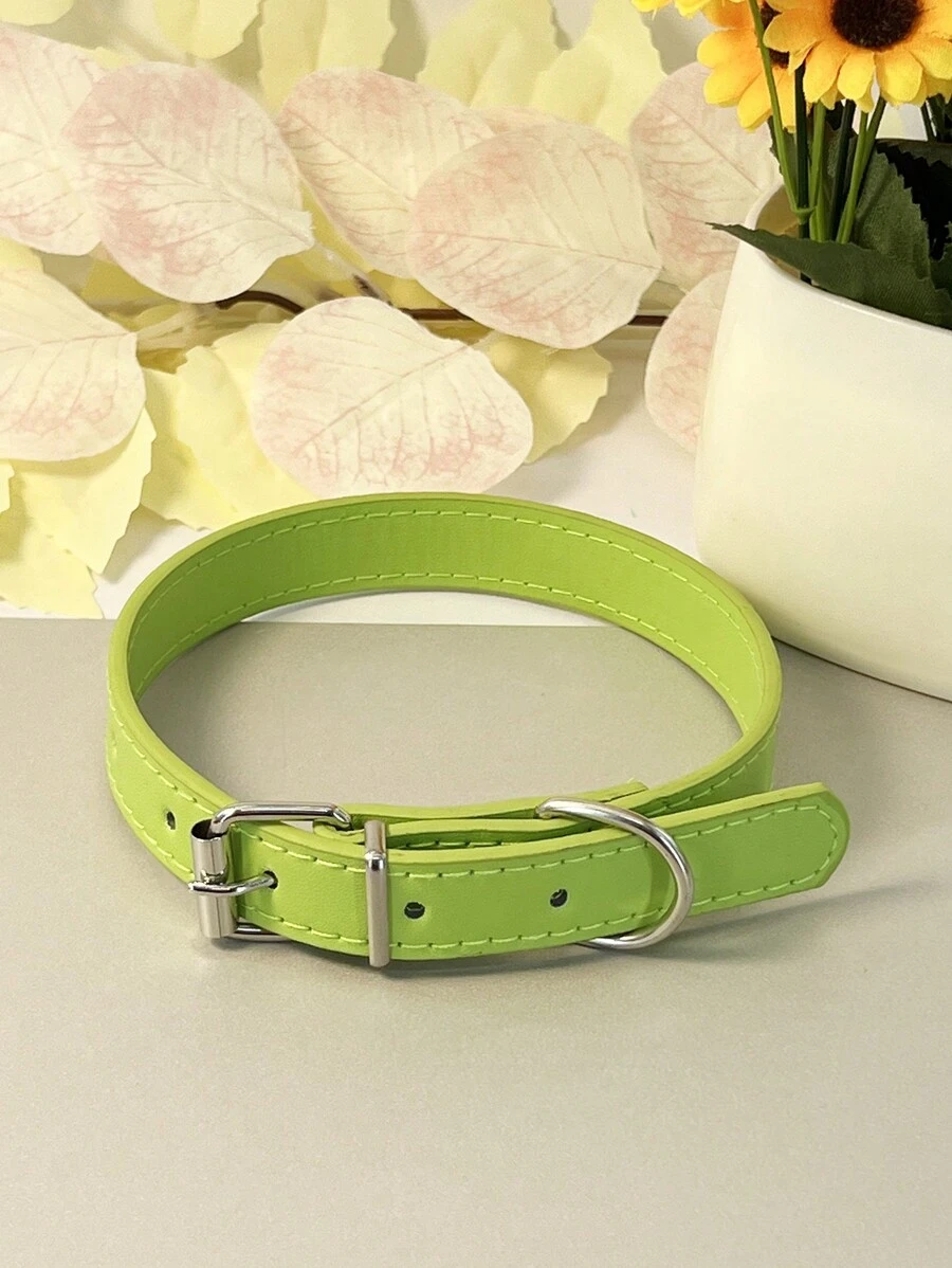 Pet Supplies Punk Style Pu Leather Multi-Color Collar For Medium And Small Dogs - Green - View 1