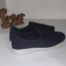 Women Wedge Sneakers - Black - View 1