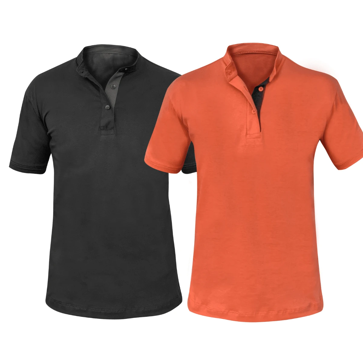 Men Polo Shirts - 黑色 - 查看 1