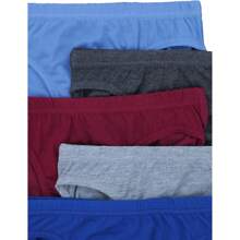 Men's Pack Of 6 Bikini Briefs Casual Stretch Ultra Soft Breathable Underwear - 6 件裝 深色什錦 - 查看 7