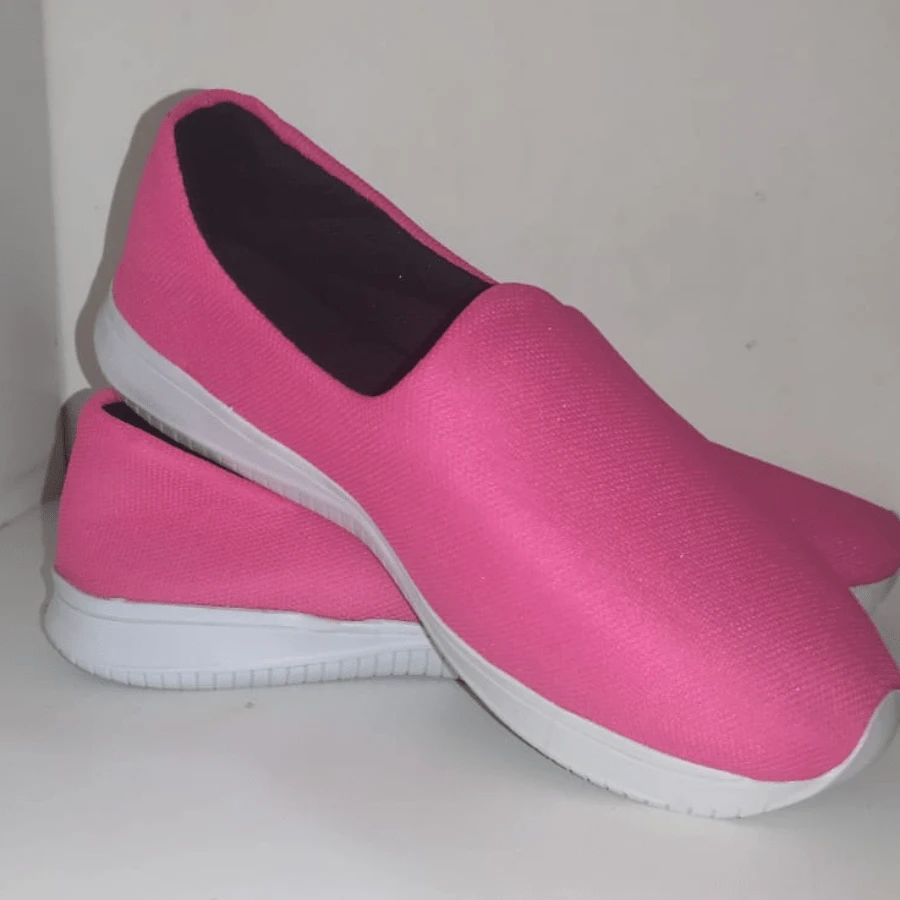 Women Wedge Sneakers - Bubblegum Pink - View 1