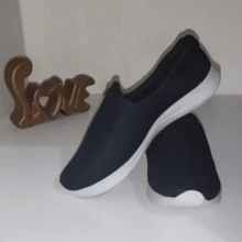 Women Wedge Sneakers - Black - View 2