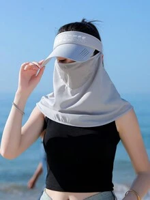 1個男女適用太陽帽,帶面罩,適合騎自行車、戶外活動、日常佩戴的棒球帽 - 字母 - 查看 6