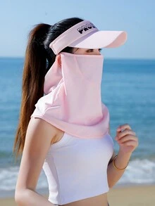 1個男女適用太陽帽,帶面罩,適合騎自行車、戶外活動、日常佩戴的棒球帽 - 字母 - 查看 8