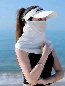 1個男女適用太陽帽,帶面罩,適合騎自行車、戶外活動、日常佩戴的棒球帽 - 字母 - 查看 2