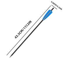 12 Carbon Blend Crossbow Arrows 8.8mm Diameter With Removable Arrowheads - Hunting Arrows - Crossbow Arrows - Blue - View 8