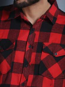 Men Shirts - สีแดง - ดู 4