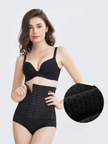 1入組女士束腰帶，減肥、控制肚子、整形、健身、產後支撐帶、運動專用 - 黑色 - 查看 6