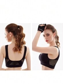 3 Piezas Sujetador Deportivo, Lenceria sin Varillas, Brasier Deportivo, Push Up sin Varilla, Sujetador Yoga, Top Deportivo Mujer, Brasier sin Varilla, Brasier Yoga - Negro - Ver 5
