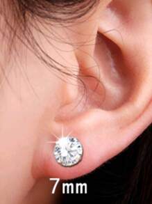 Stud Earrings - Bạc - Xem 3