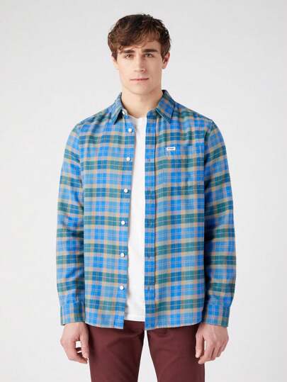 Wrangler 1 Pocket Shirt In Chinchilla Vintage Shirt
