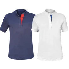 Men Polo Shirts - 藍白色 - 查看 1