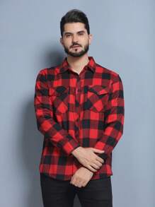 Men Shirts - สีแดง - ดู 1