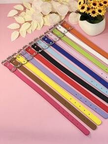 Pet Supplies: Punk Style Pu Leather Multi-Color Dog Collar For Small And Medium Dogs - White - View 7